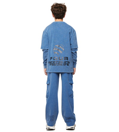 Arch DL longsleeve Washed Blauw
