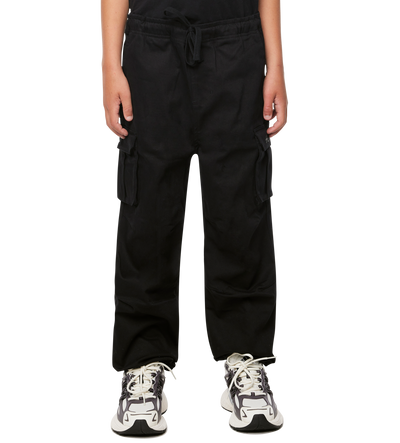 Logo Parachute Pants Black