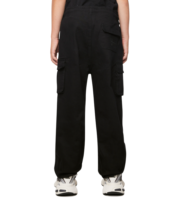 Logo Parachute Pants Black