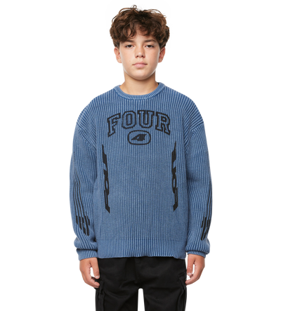 Arch Gebreide Crewneck Blauw
