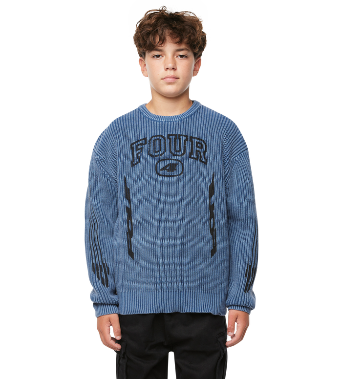 Arch Cotton Crewneck Blue