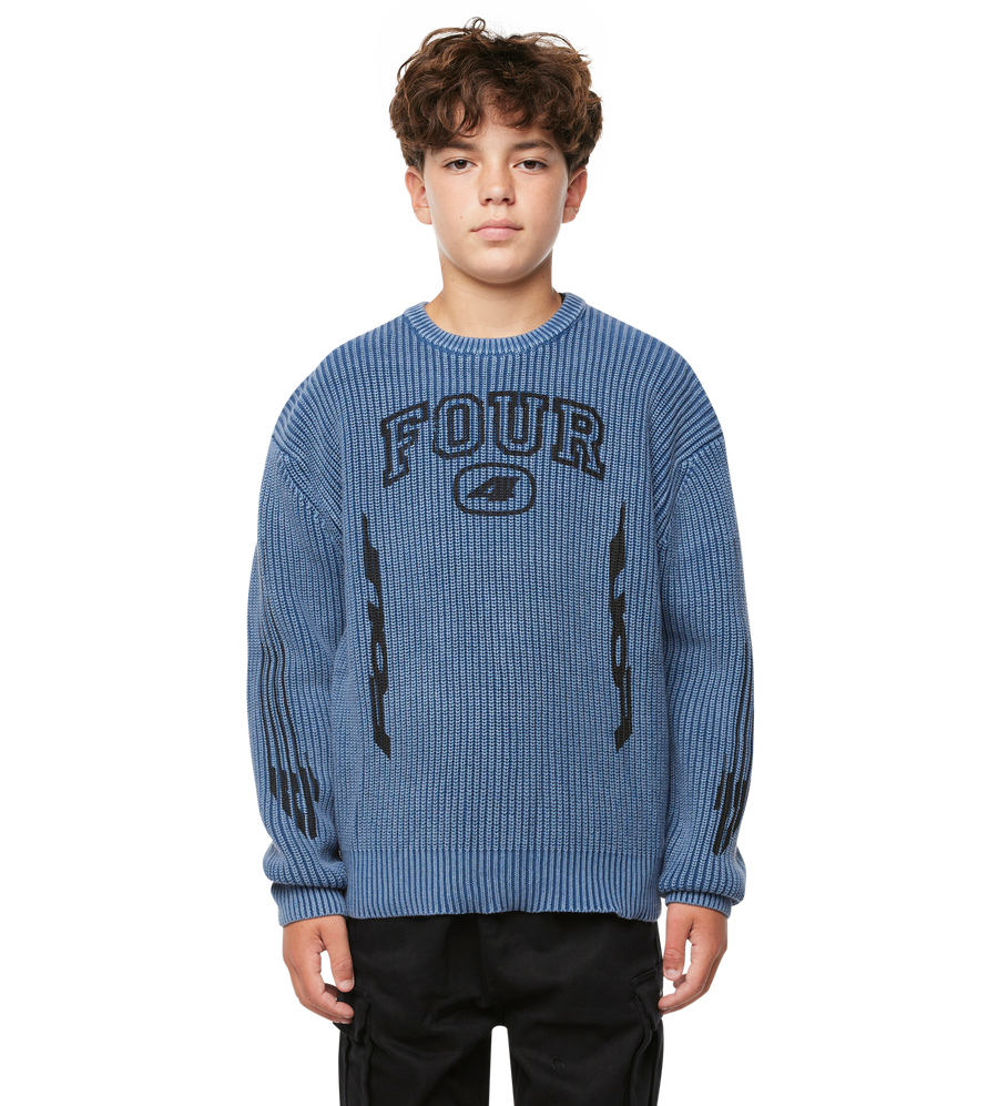 Arch Cotton Crewneck Blue
