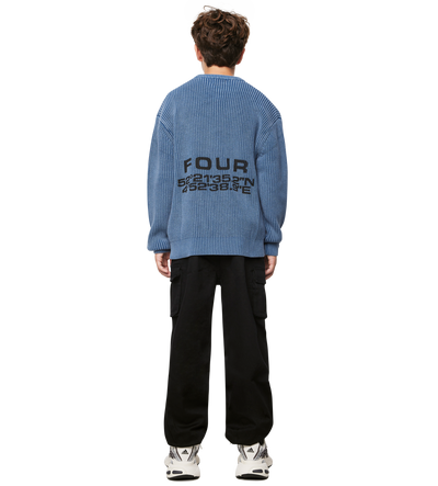 Arch Gebreide Crewneck Blauw