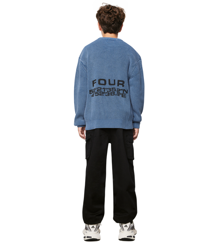Arch Cotton Crewneck Blue