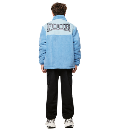 Logo Sherpa Zip Up Blauw