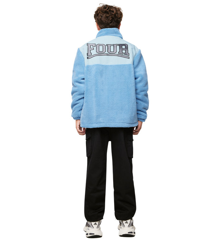Logo Sherpa Zip Up Blauw