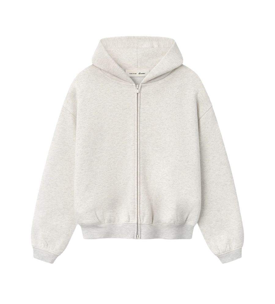 Essentials Classic Full Zip Hoodie in Oatmeal Heather (Kids)