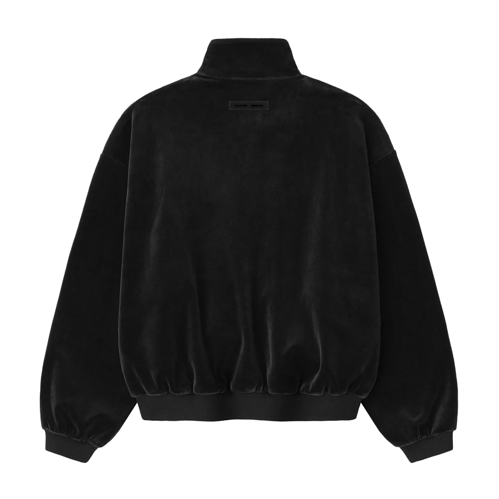 Essentials Velour Classic Track Jacket in Vintage Black (Kids)