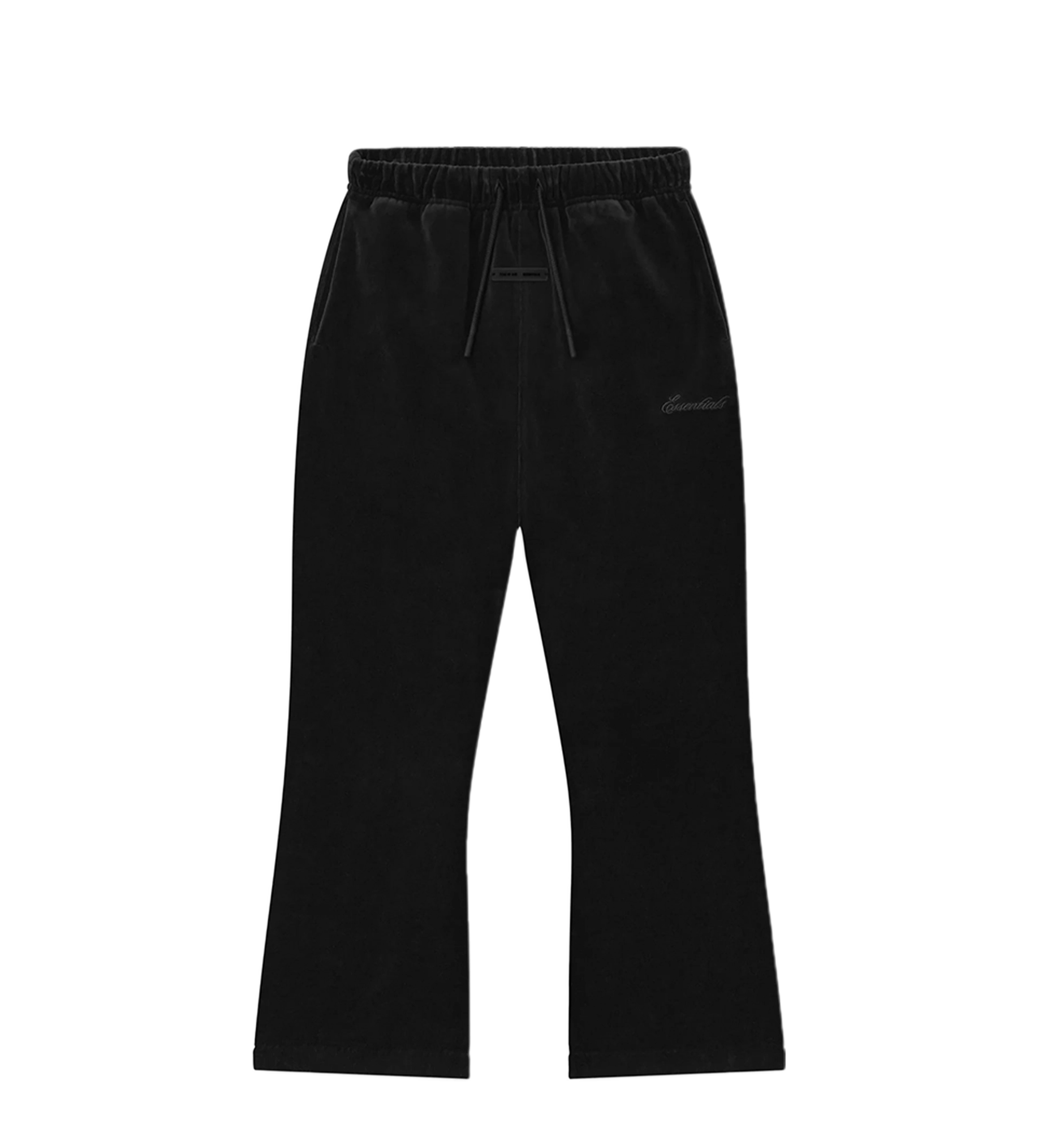 Essentials Velours flare joggingbroek in vintage zwart (kinderen)