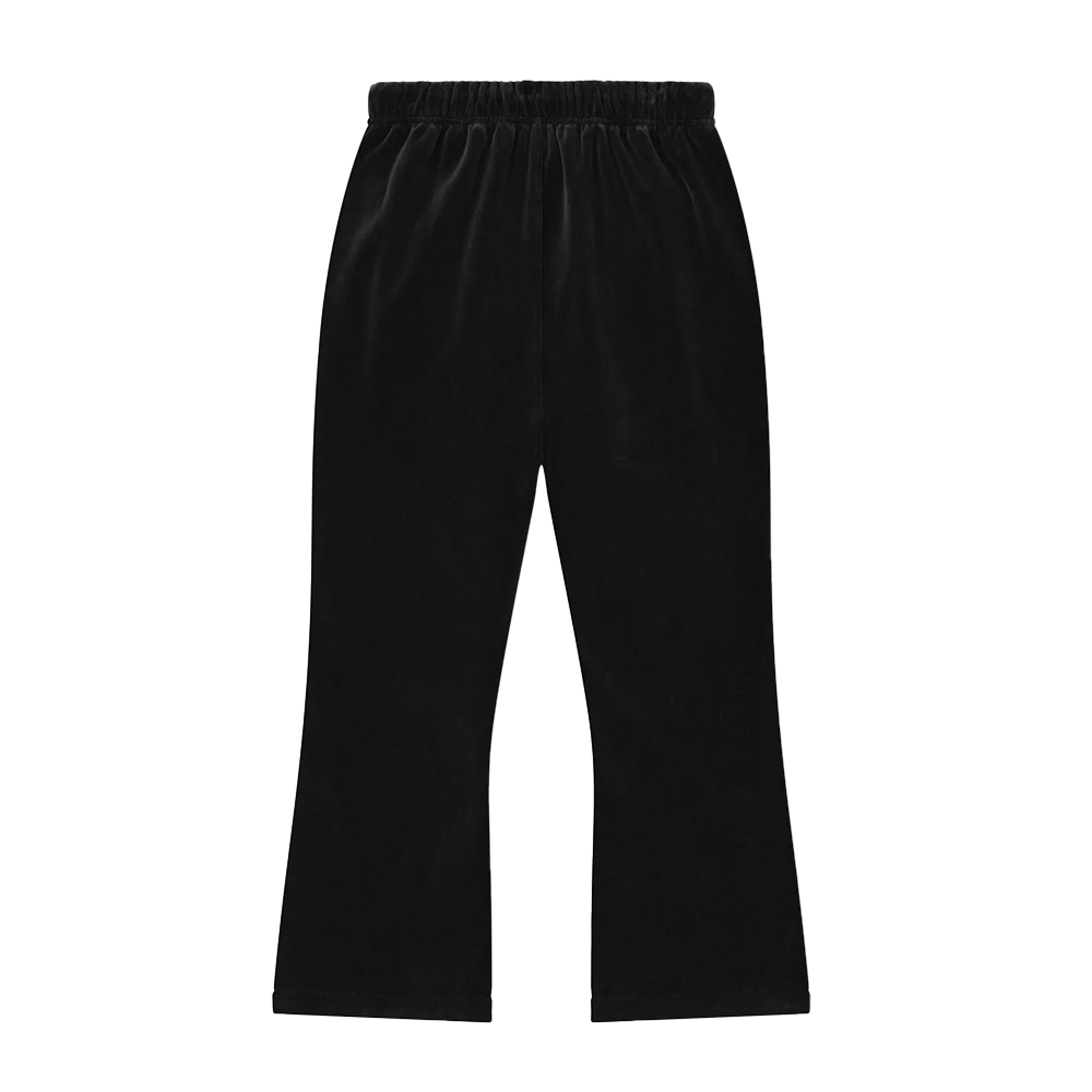 Essentials Velour Flare Sweatpant in Vintage Black (Kids)