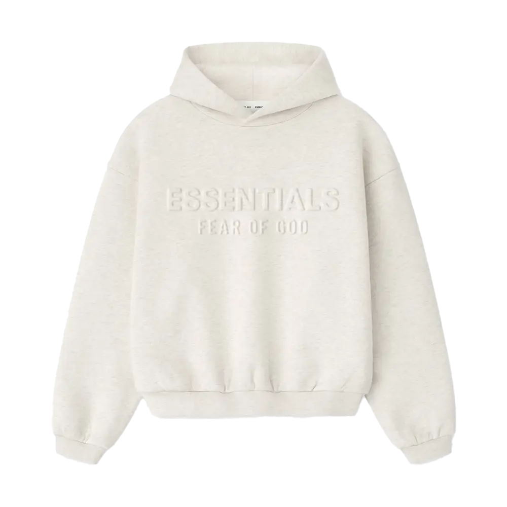 Essentials Embossed Classic Hoodie in Oatmeal Heather (Kids)