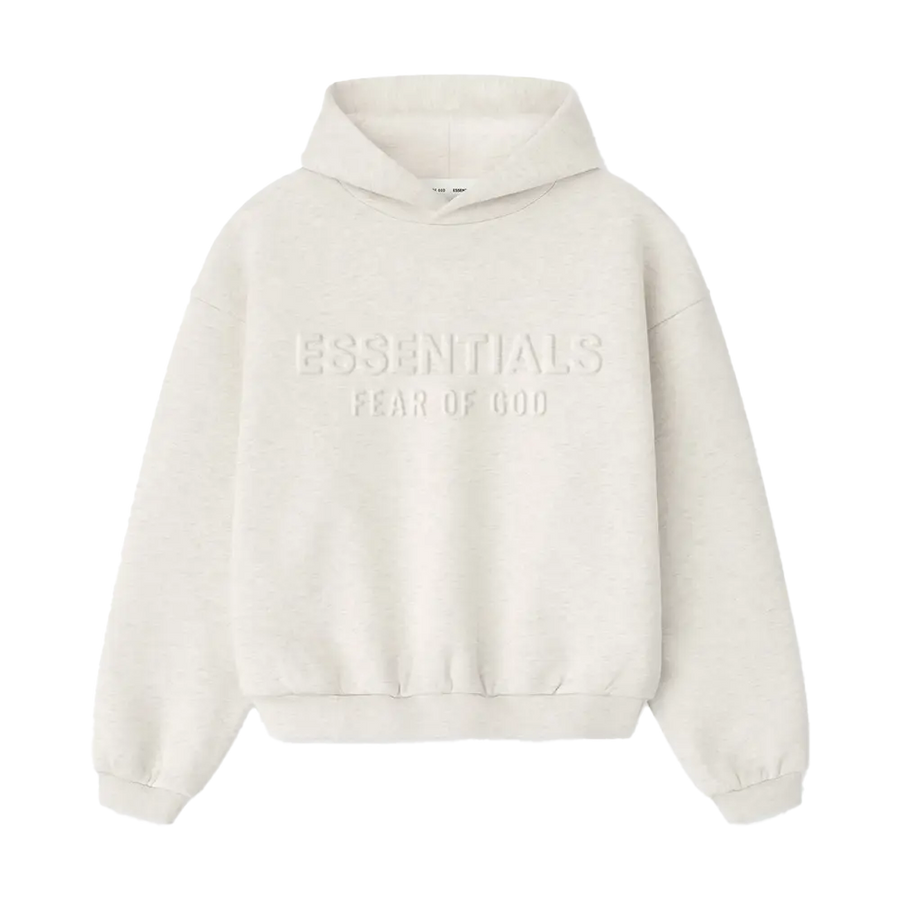 Essentials Embossed Classic Hoodie in Oatmeal Heather (Kids)