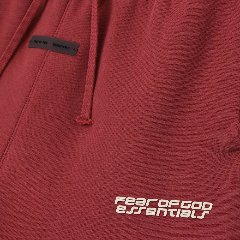 Essentials Heavy Fleece Shorts in Crimson Red (Kids)