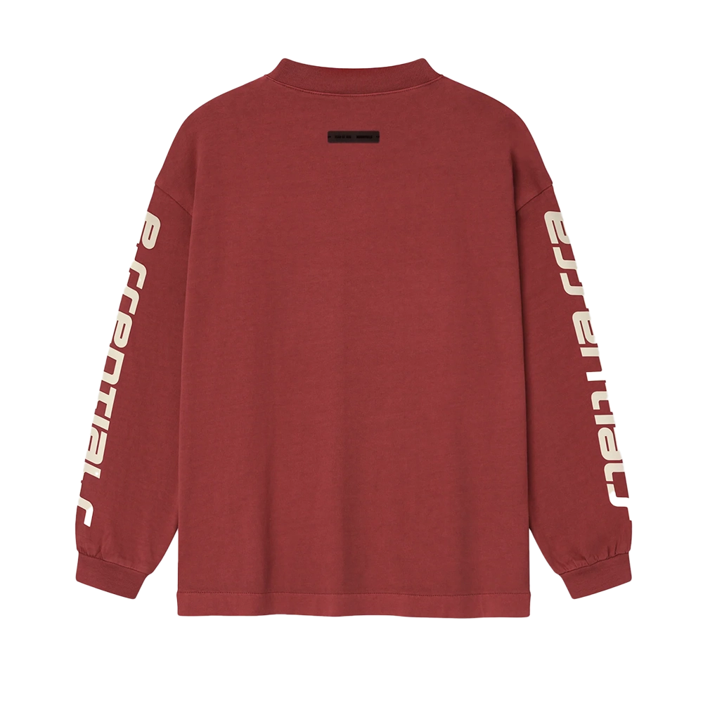Essentials Kids Classic Long Sleeve Tee in Crimson Red (Kids)