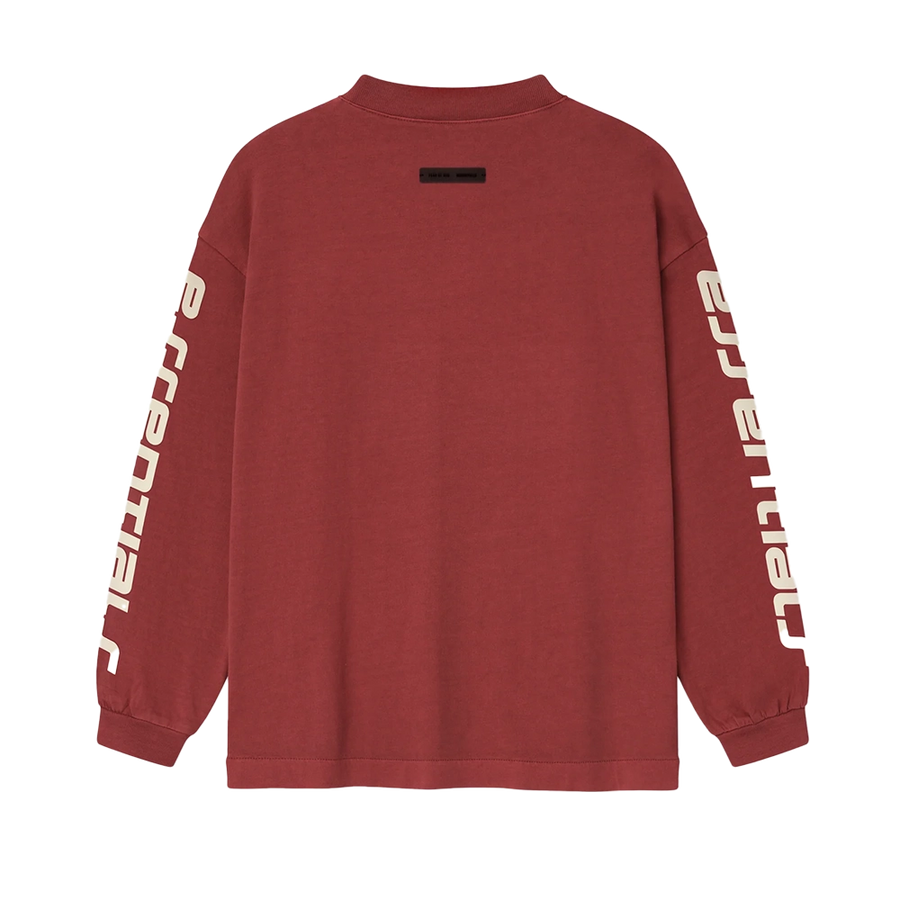 Essentials Kids Classic Long Sleeve Tee in Crimson Red (Kids)