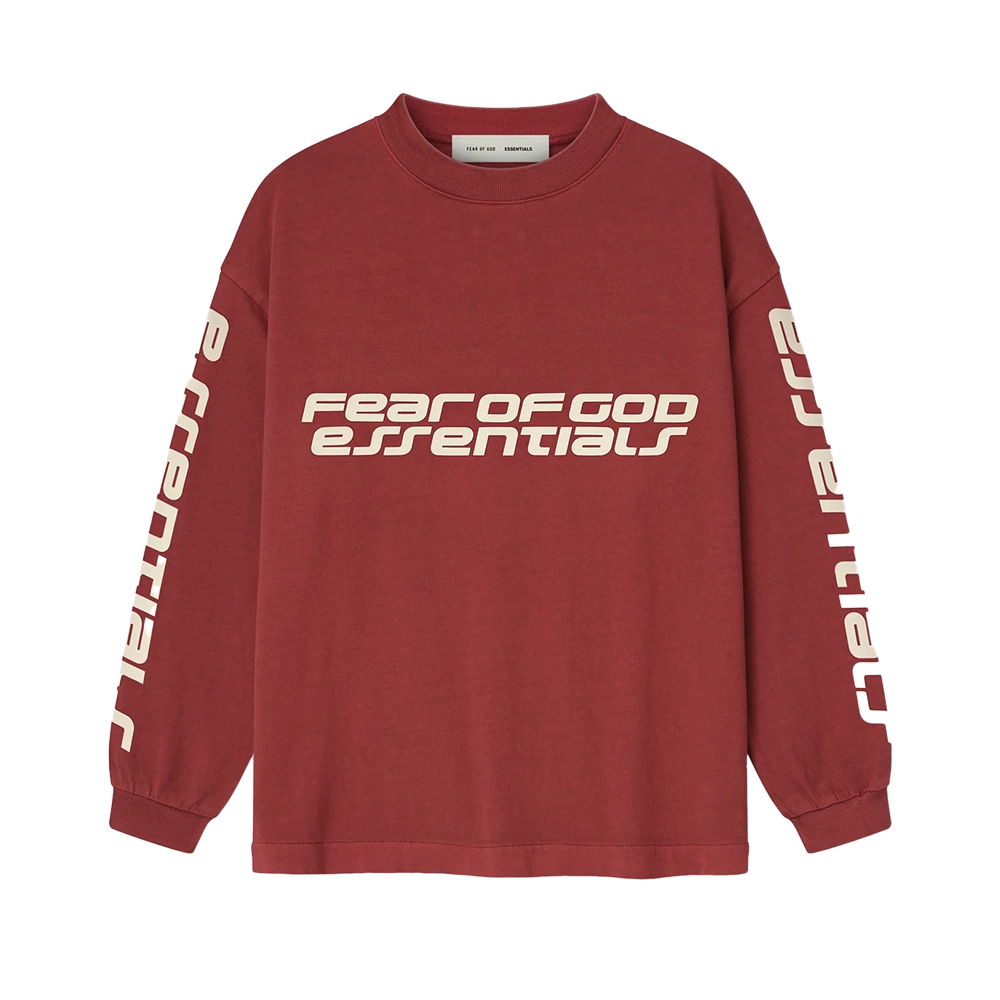 Essentials Kids Classic Long Sleeve Tee in Crimson Red (Kids)