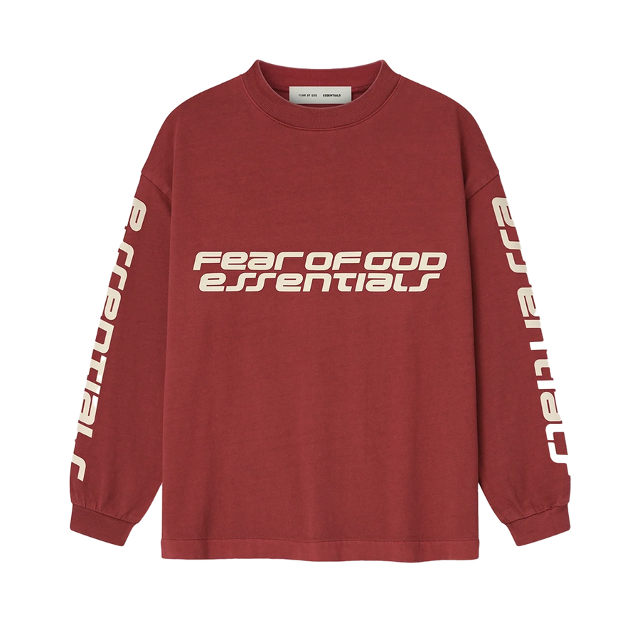 Essentials Kids Classic Long Sleeve Tee in Crimson Red (Kids)