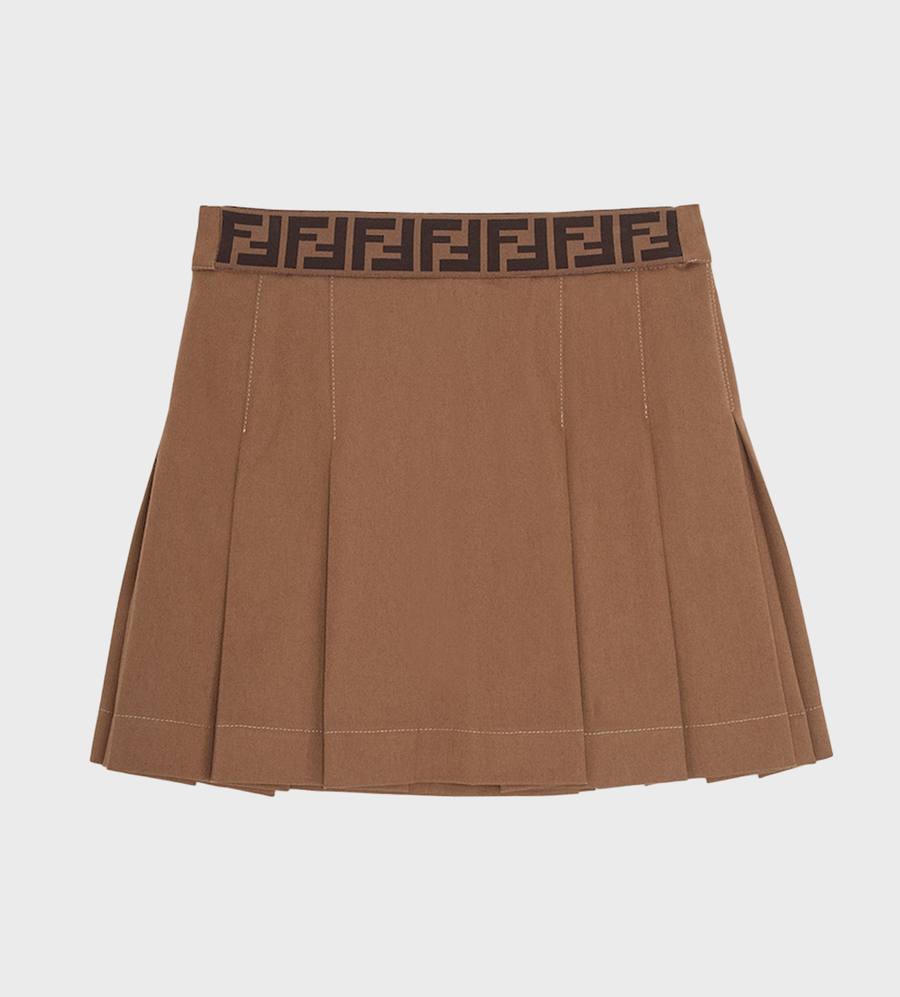 Brown Gabardine Skirt Brown