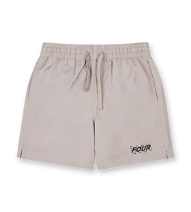 Circles Logo Swim Shorts Vintage Khaki/ Black