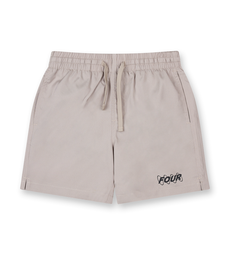 Circles Logo Swim Shorts Vintage Khaki/ Black