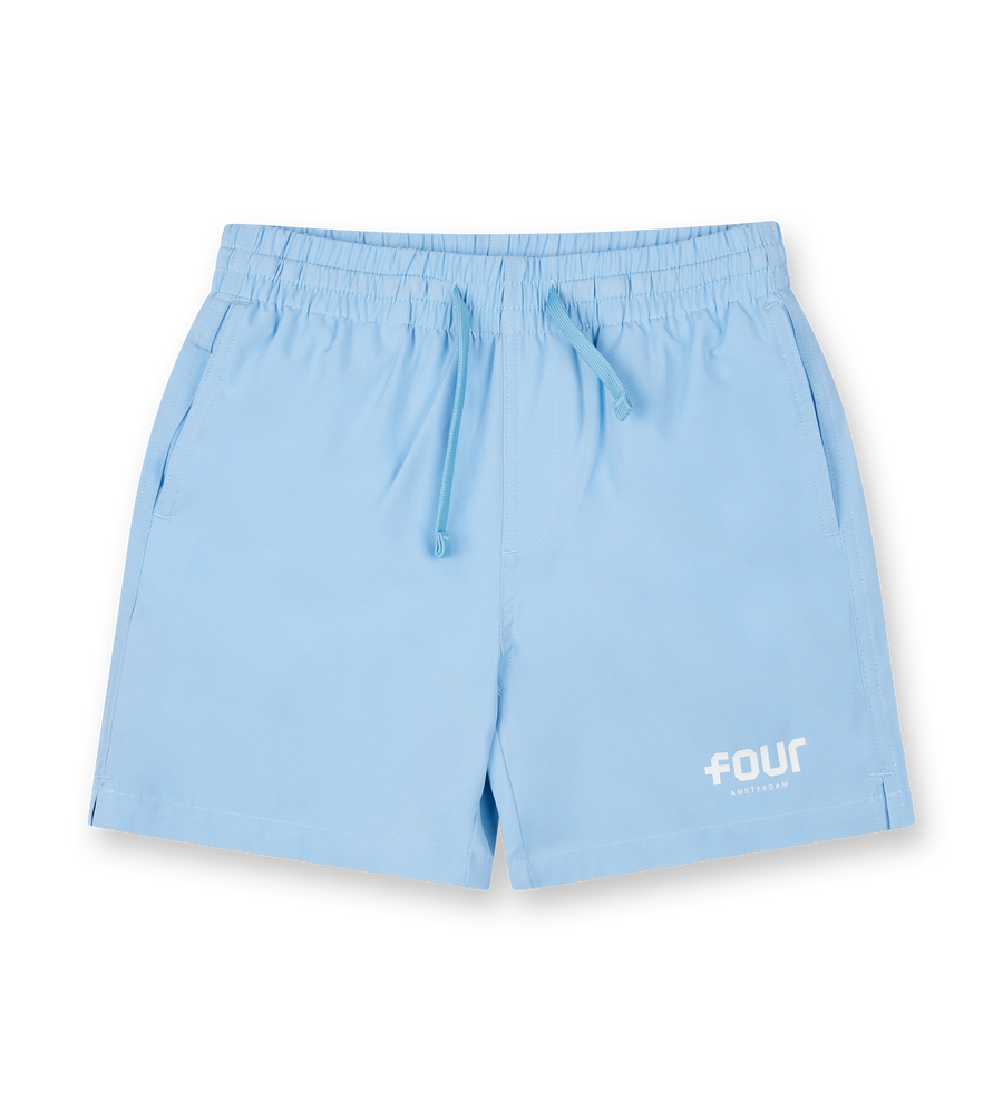 Logo 4AOP Swim Shorts Ice Blue/ White