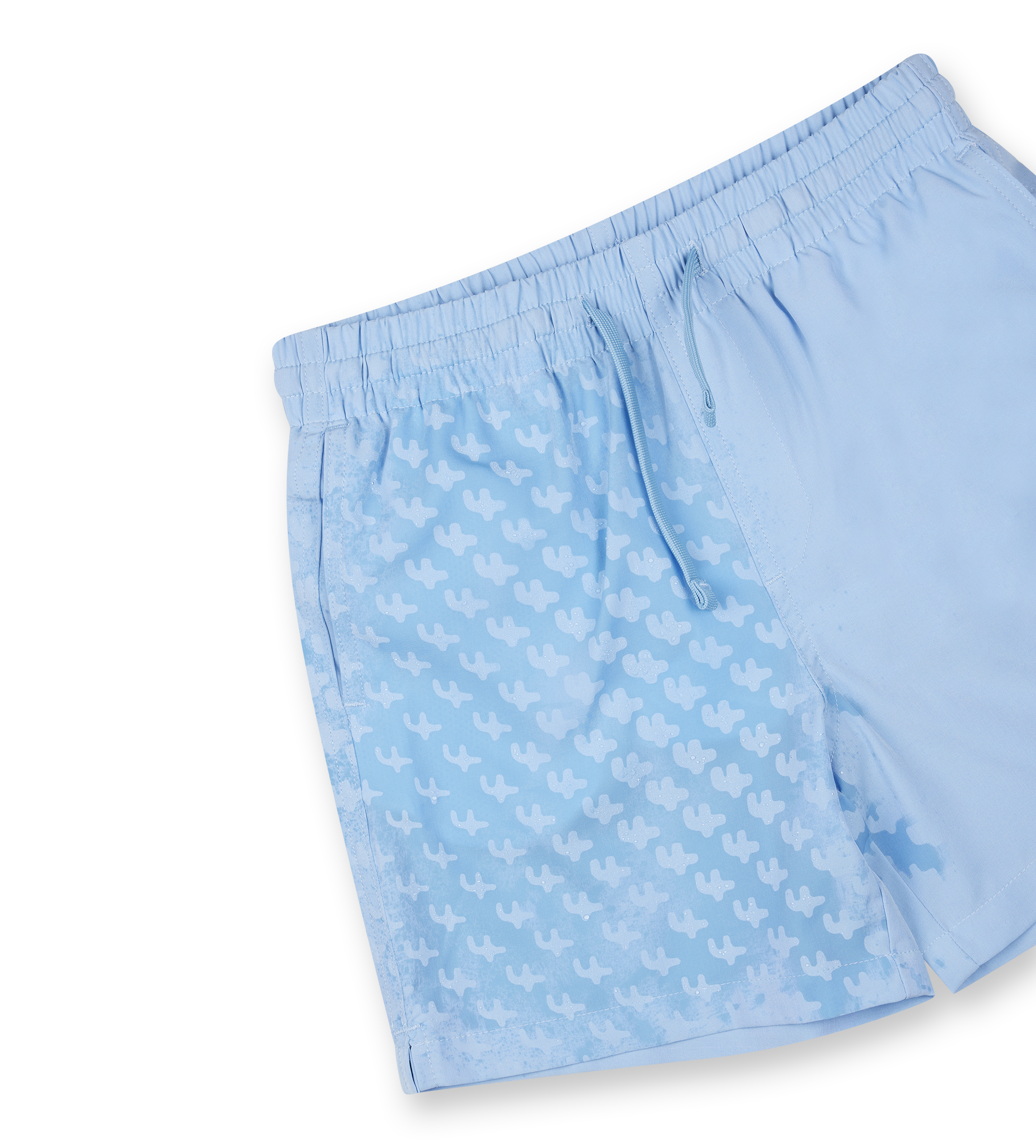 Logo 4AOP Swim Shorts Ice Blue/ White