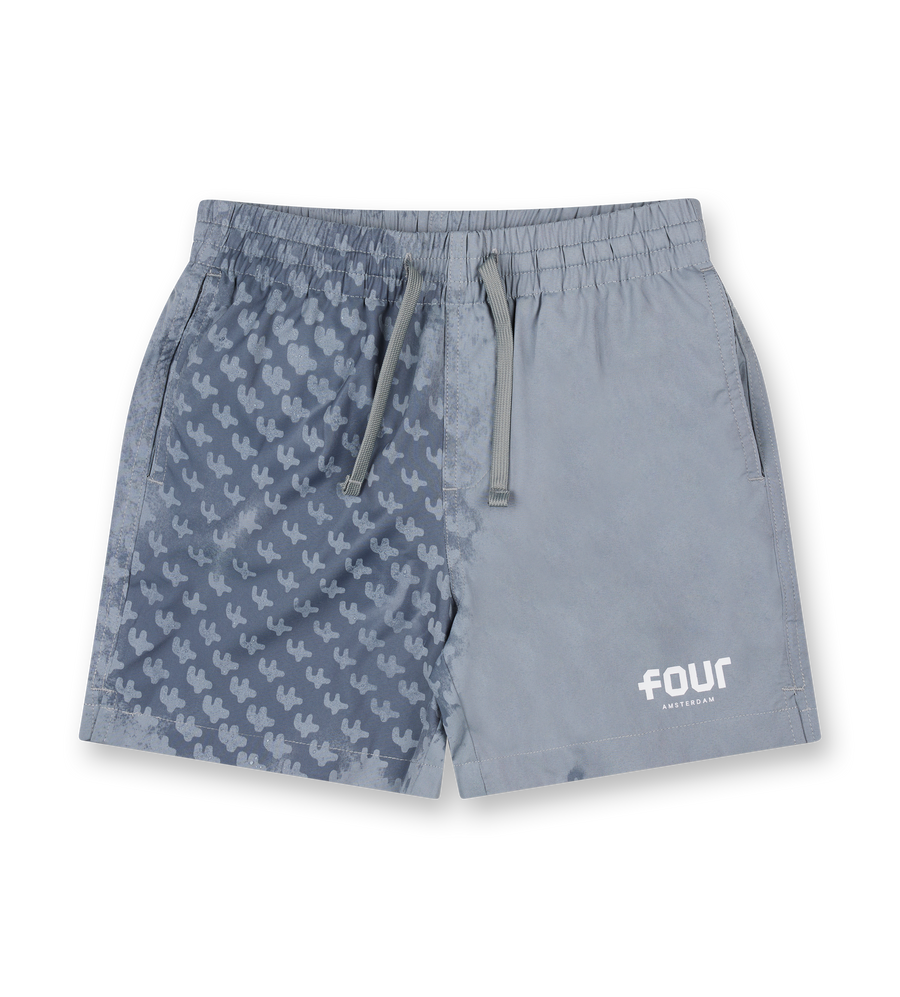 Logo 4AOP Swim Shorts Mockingbird Grey/ White