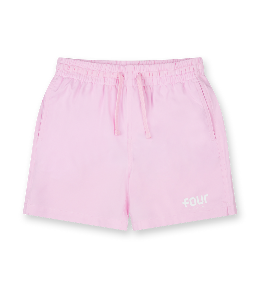 Logo 4AOP Swim Shorts Soft Pink / White
