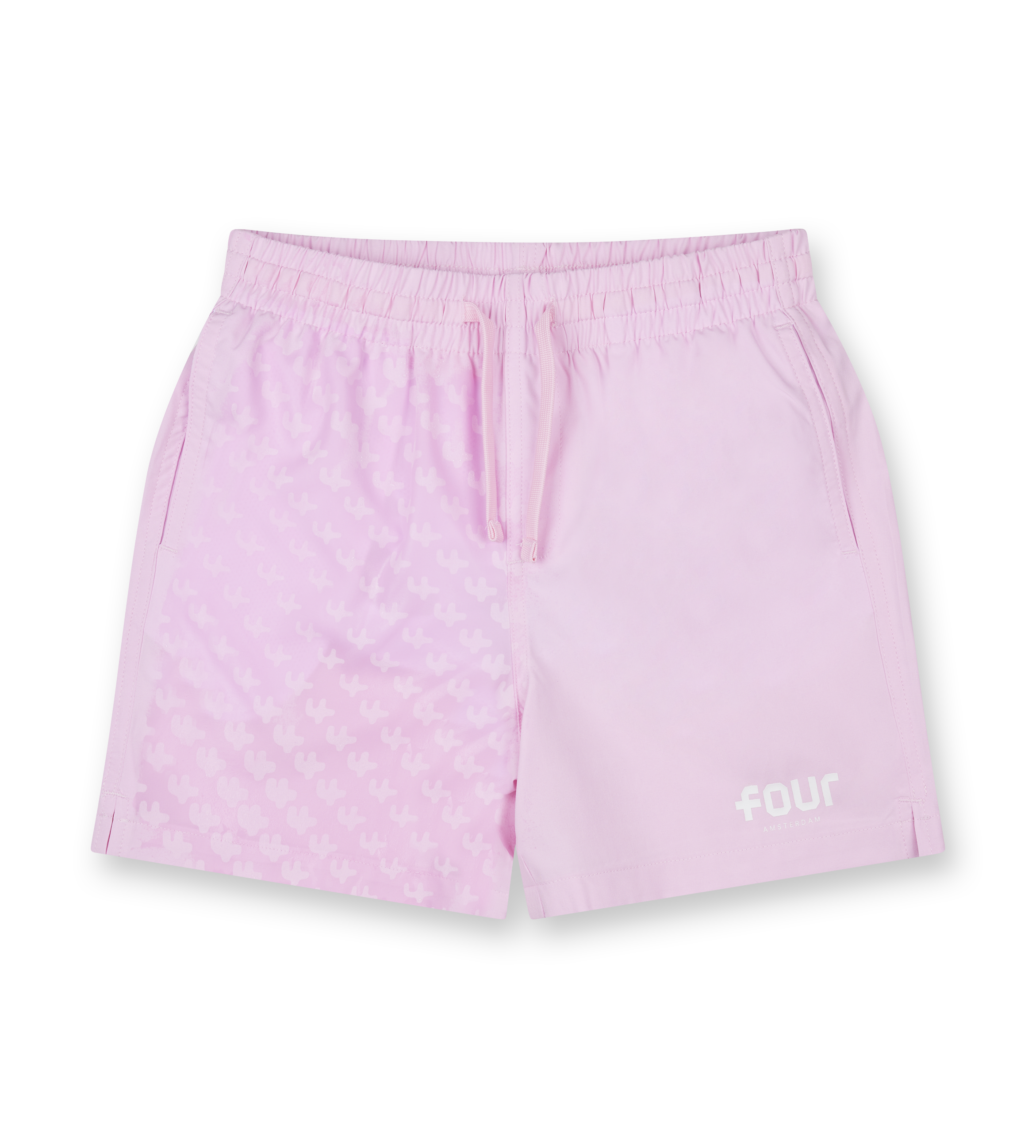 Logo 4AOP Swim Shorts Soft Pink / White