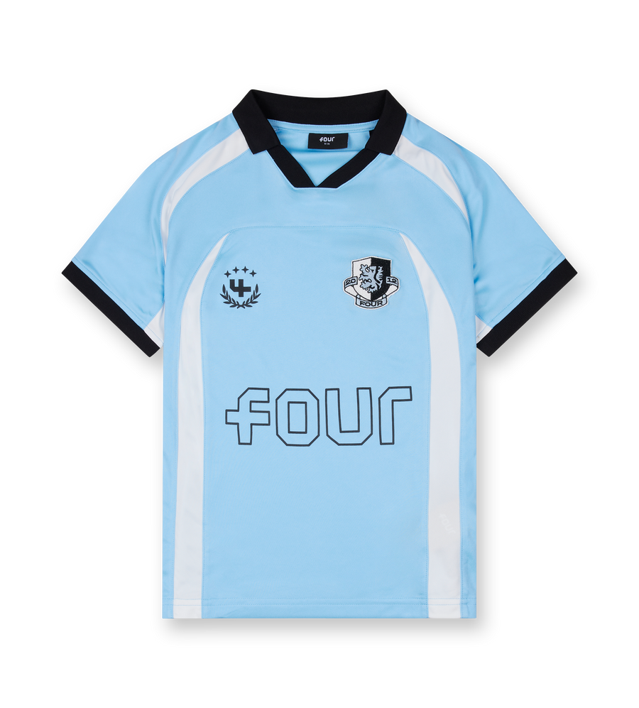 Kids Football T-shirt - C9 Logo – Sky Blue/ White