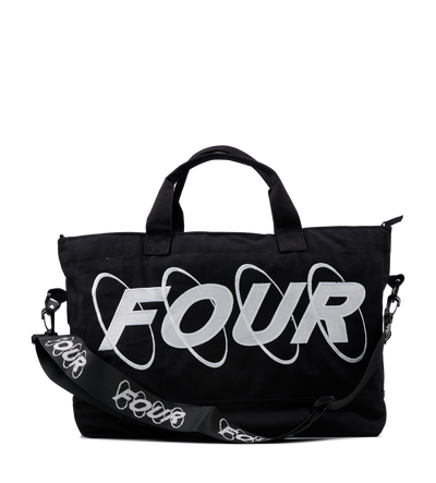 Circles Embroidery Shopper Wit