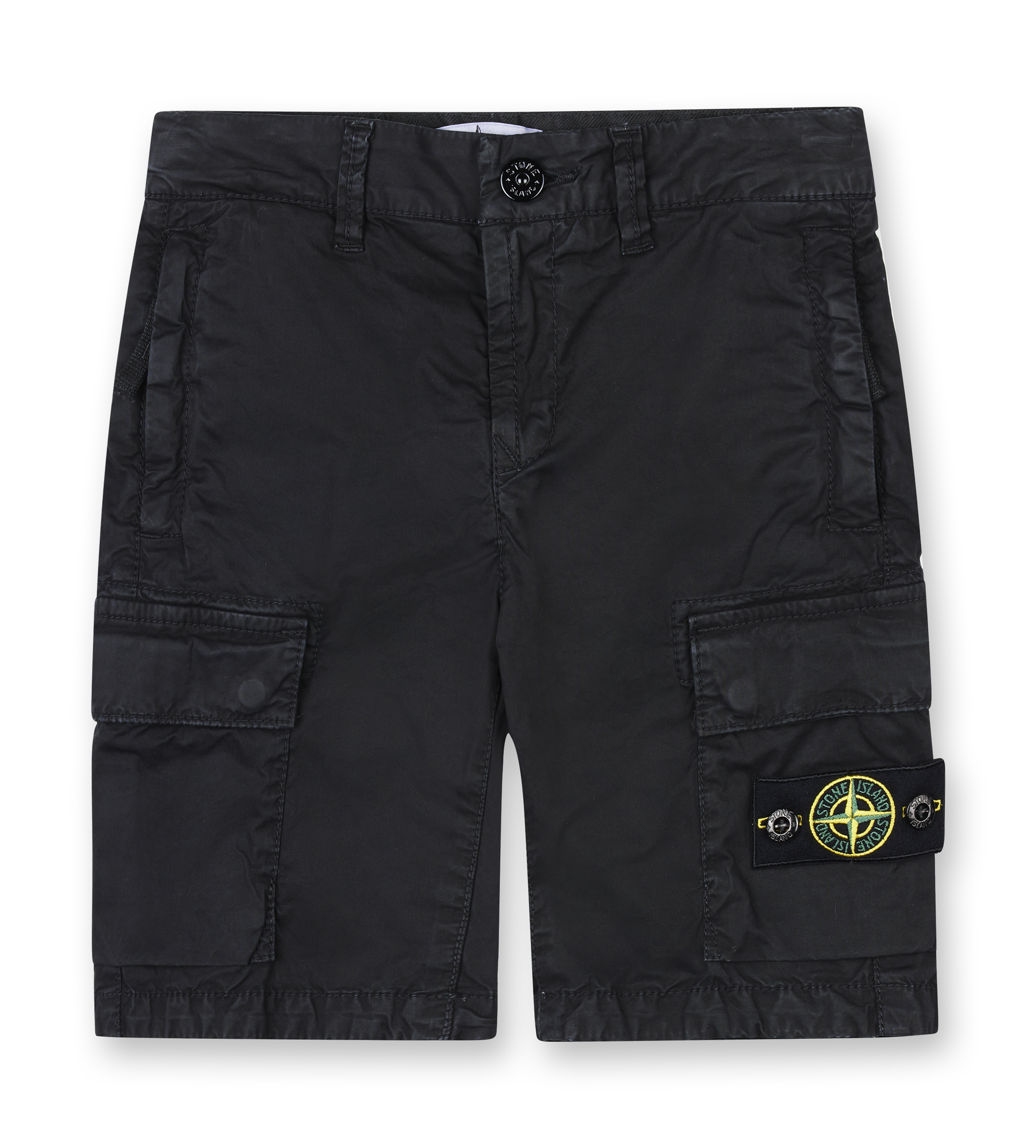 Regular fit cargo Bermuda shorts with zip pockets Black