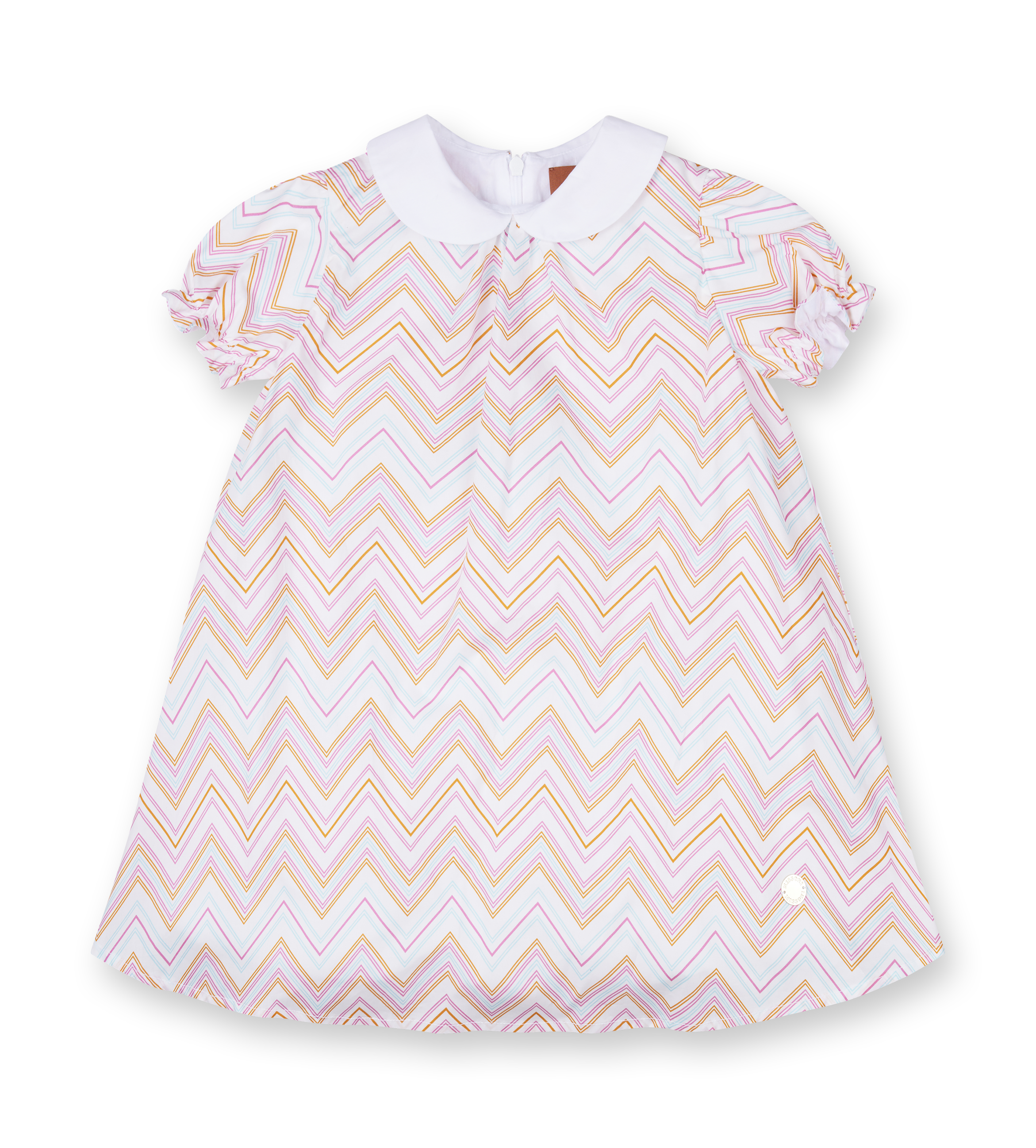 Zigzag Dress - White/Colourful