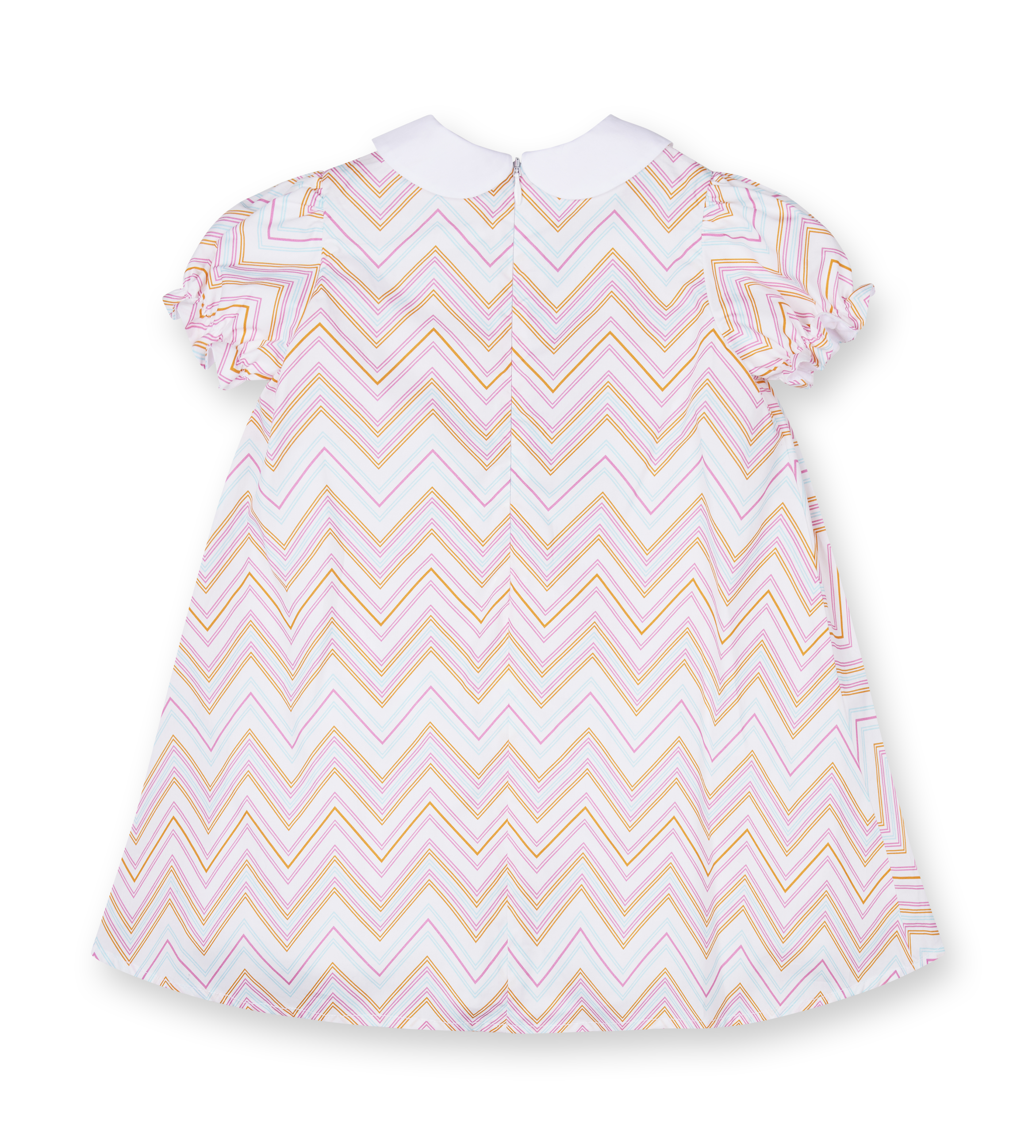 Zigzag Dress - White/Colourful