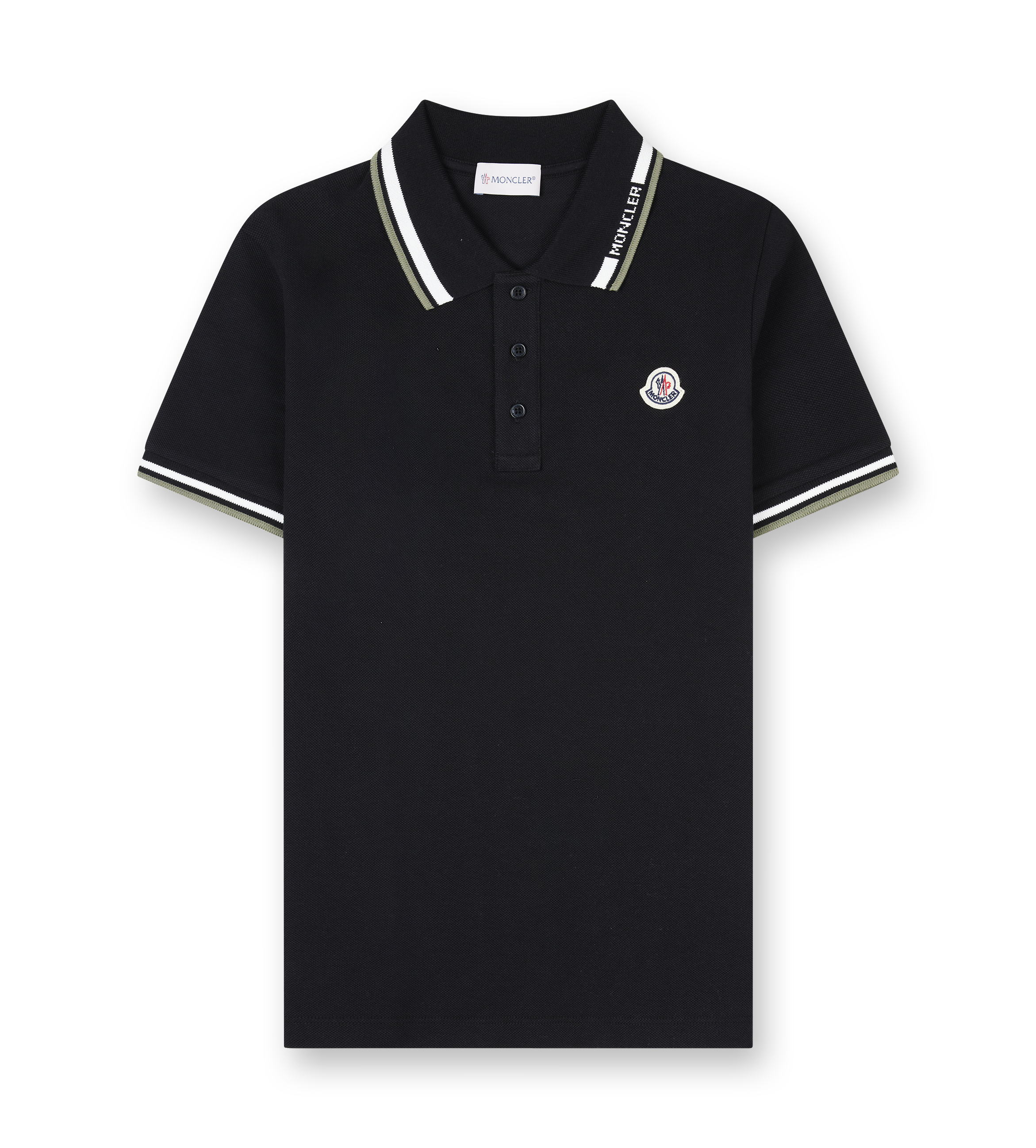 Logo Patch Cotton Piquet Polo Shirt - Black