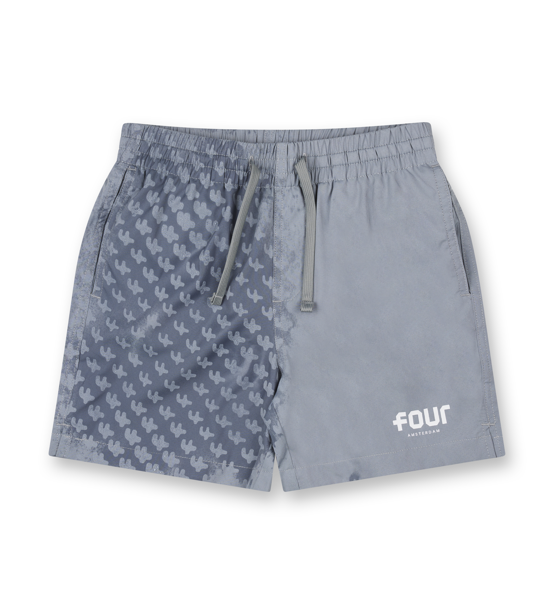 Logo 4AOP Swim Shorts Mockingbird Grey/ White