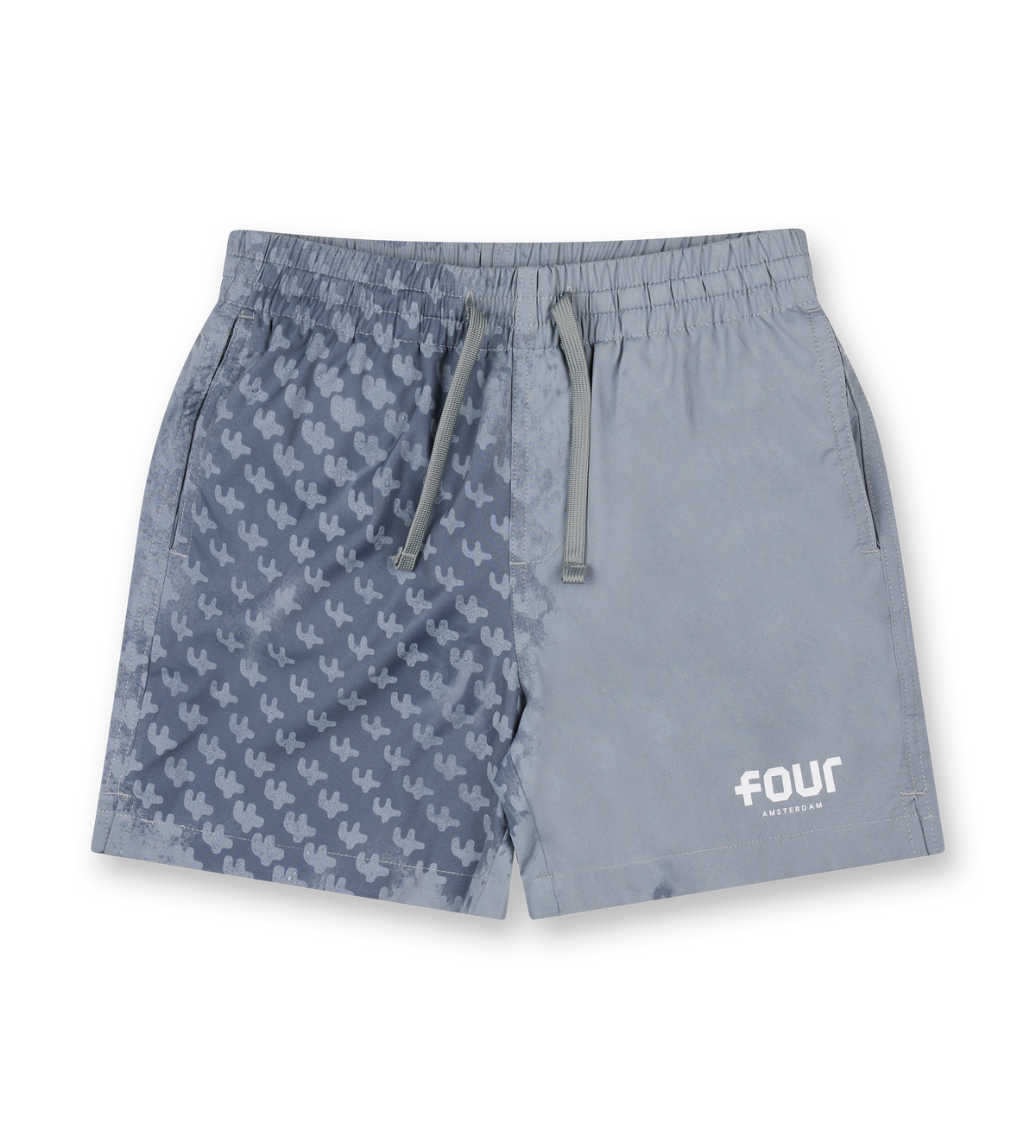 Logo 4AOP Swim Shorts Mockingbird Grey/ White