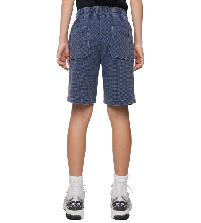 Reconstructed Circles Bowling Short Dark Blue