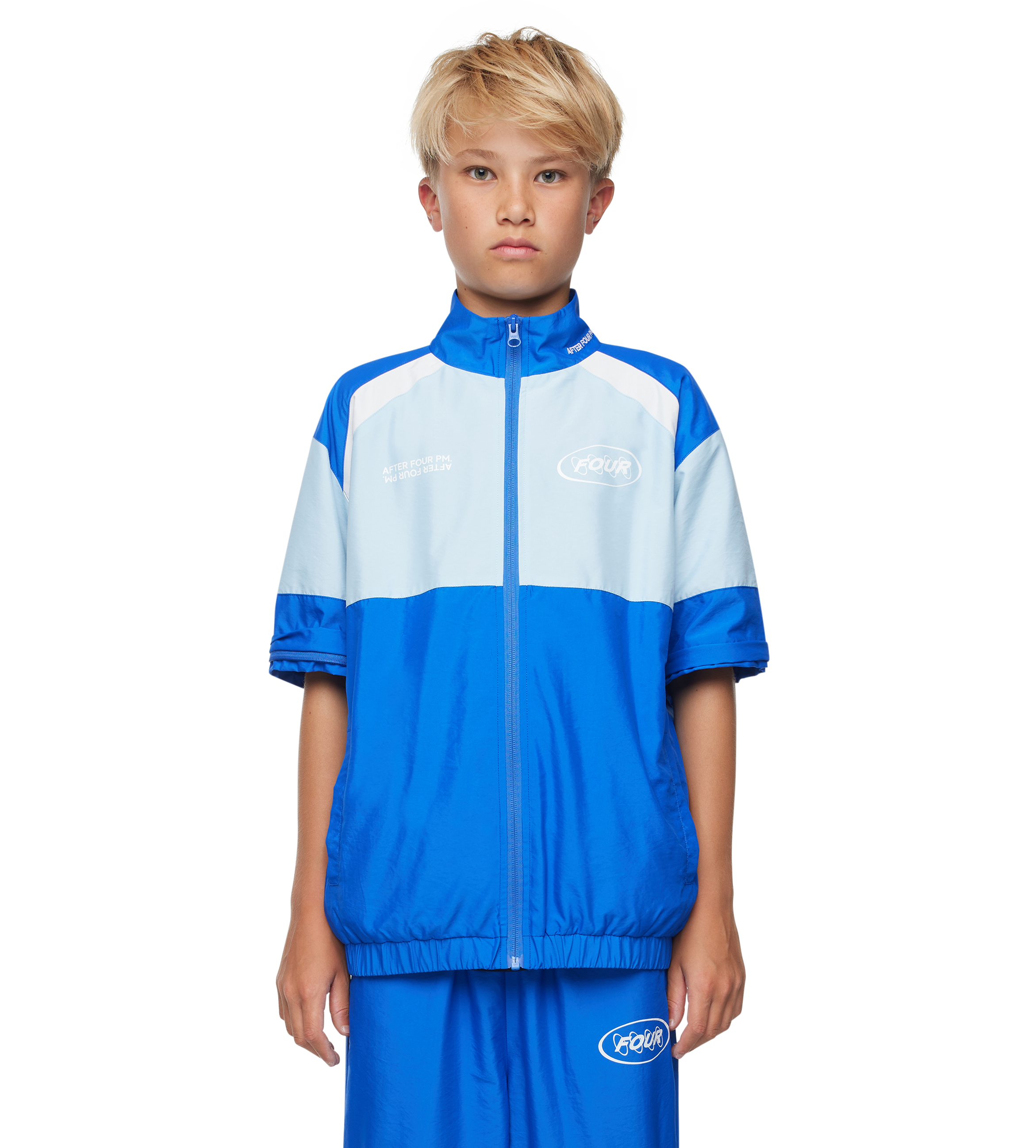 Contained Circles Zip Off Sleeve Jas Donkerblauw