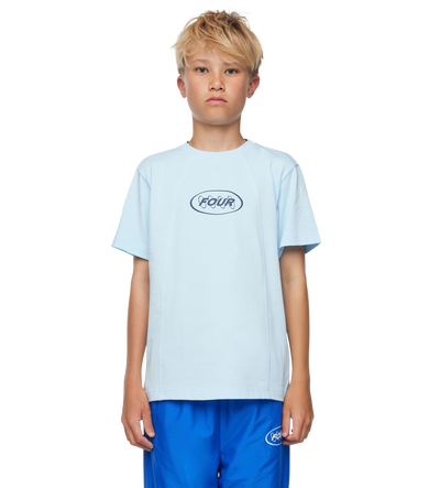 Contained Circles T-shirt Lichtblauw