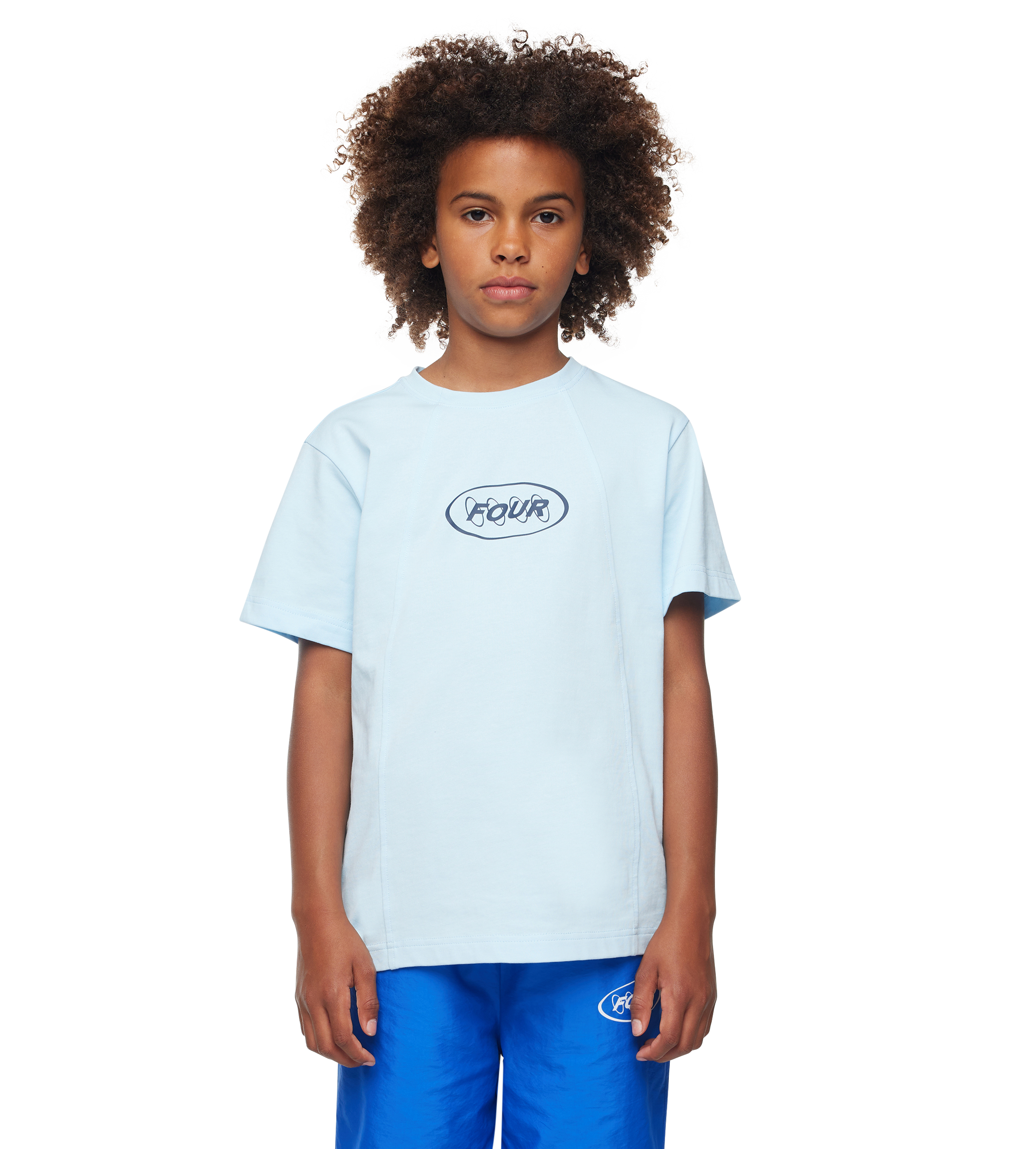 Contained Circles T-shirt Lichtblauw