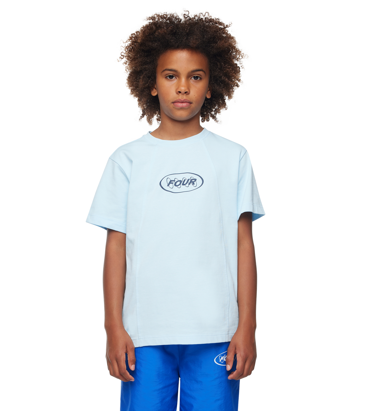 Contained Circles T-shirt Lichtblauw