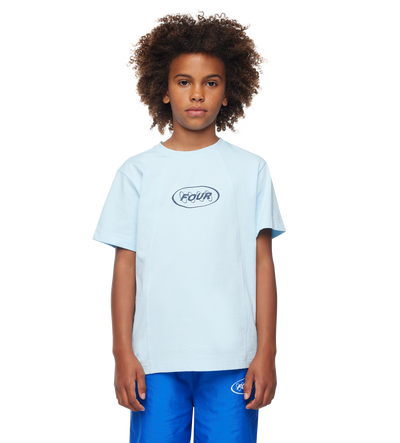 Contained Circles T-shirt Lichtblauw