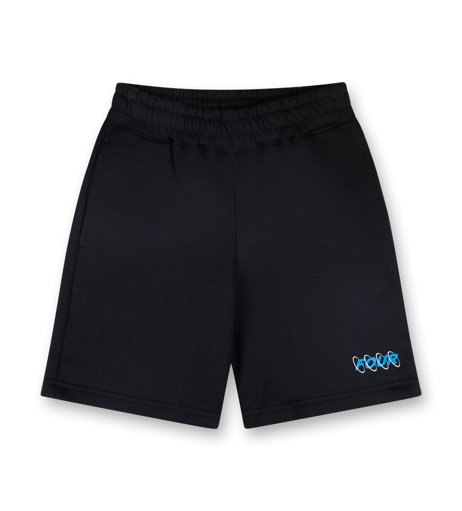 Circles Shorts Black/ Princess Blue