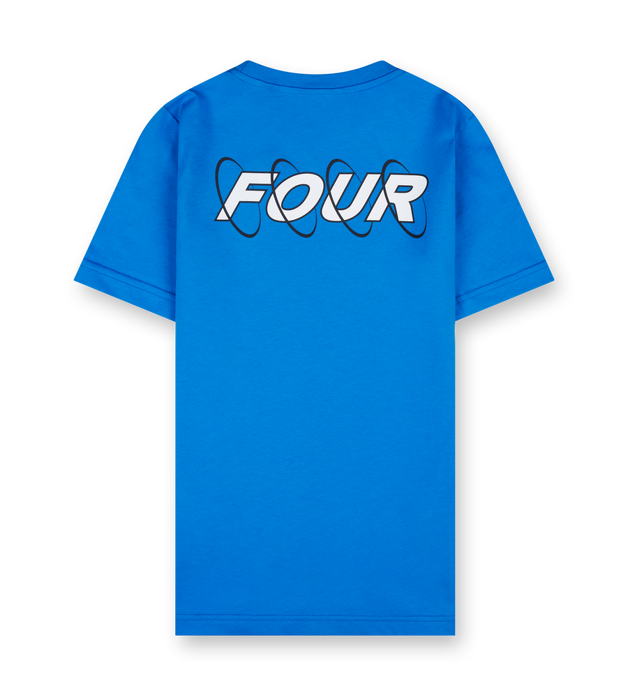 Circles T-shirt Princess Blue/ White