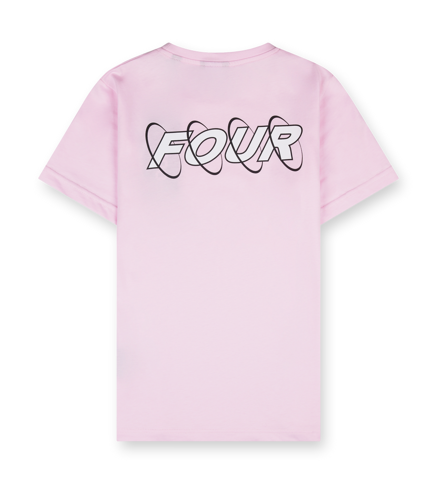 Circles T-shirt Soft Pink/ White