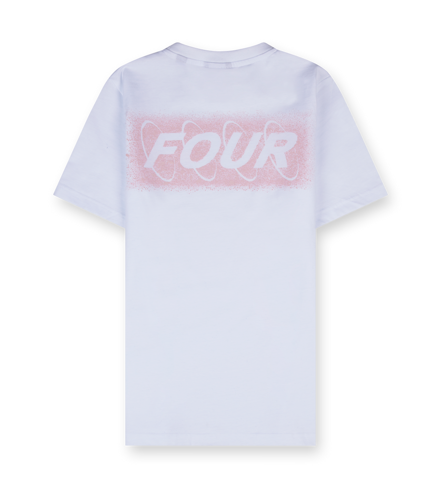 Splatter Circles T-shirt White/ Soft Pink