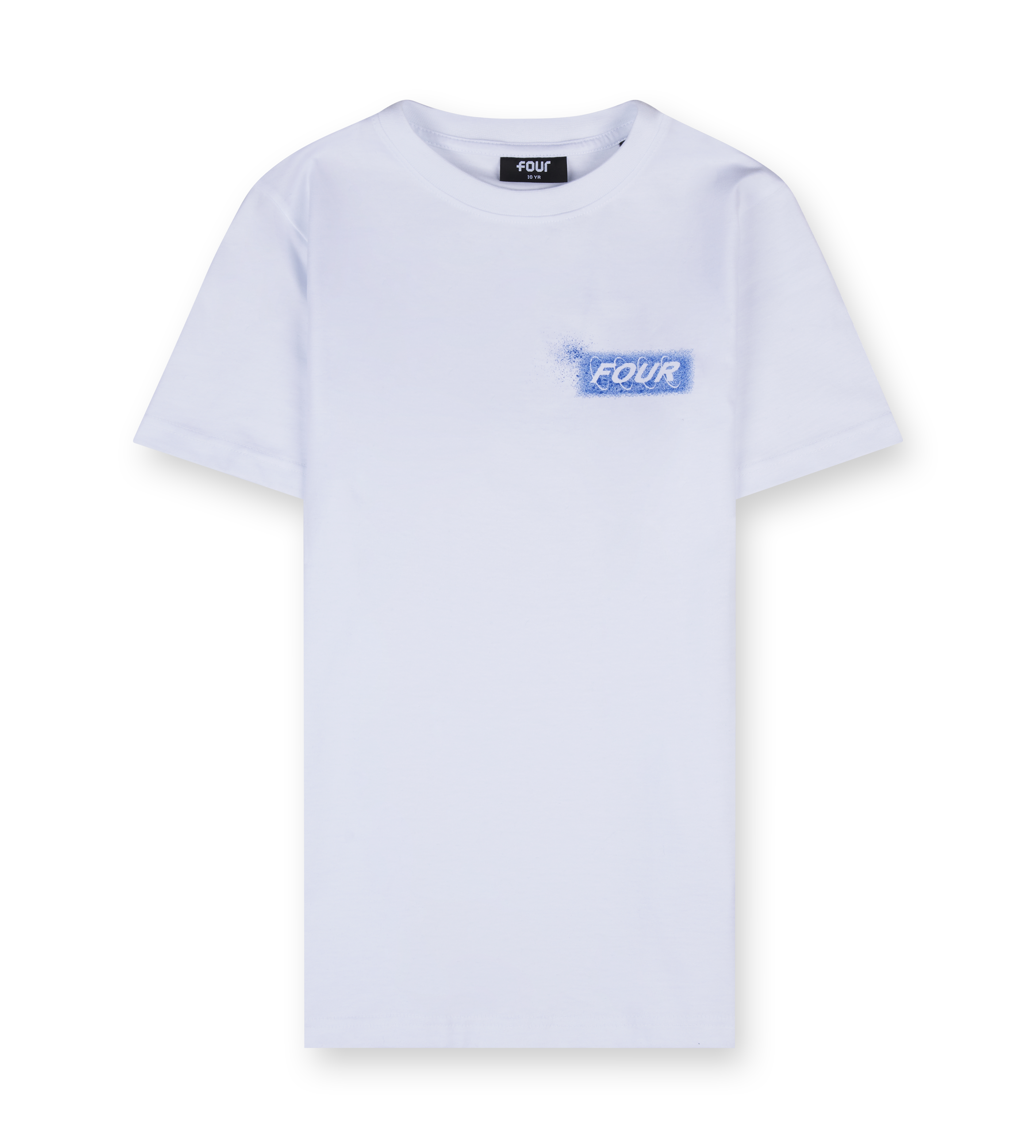 Splatter Circles T-shirt White/ Princess Blue
