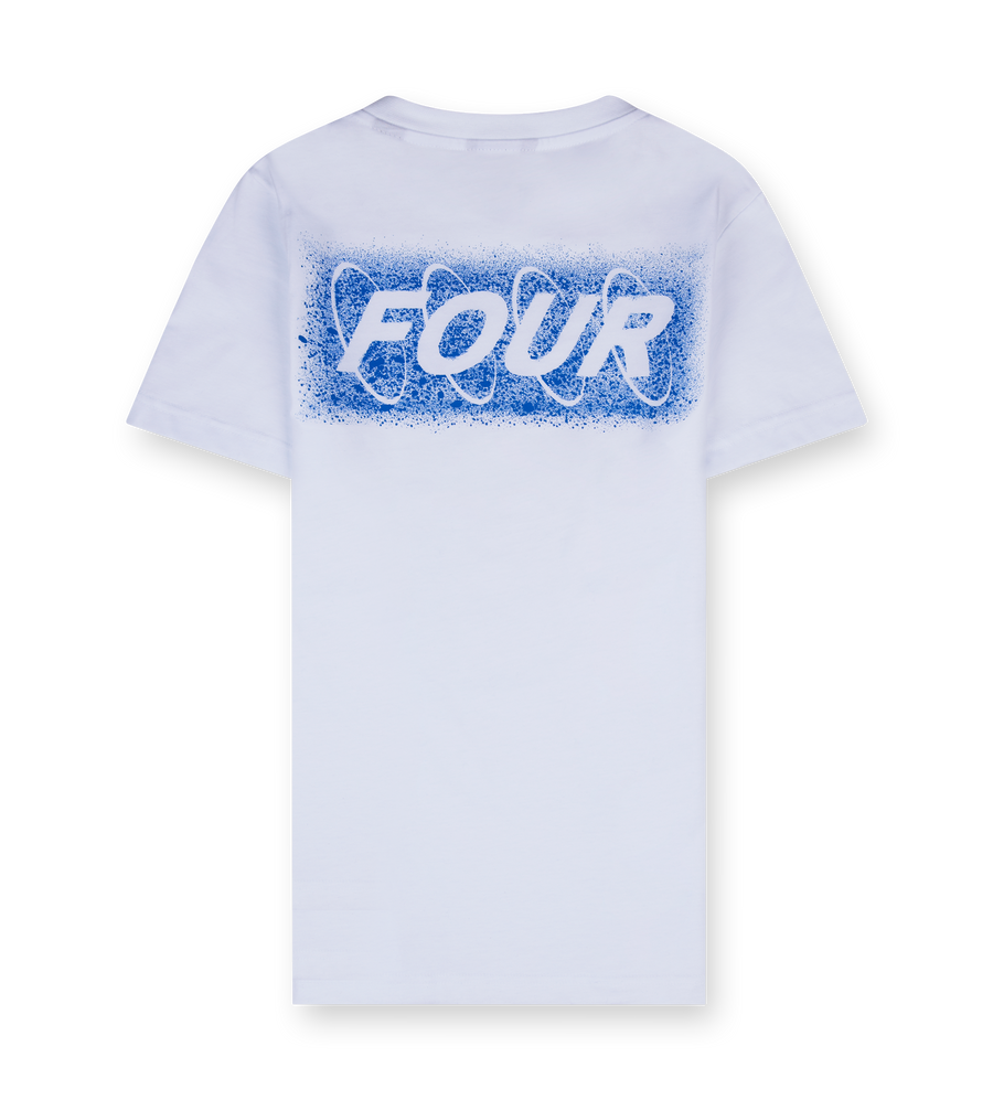 Splatter Circles T-shirt White/ Princess Blue
