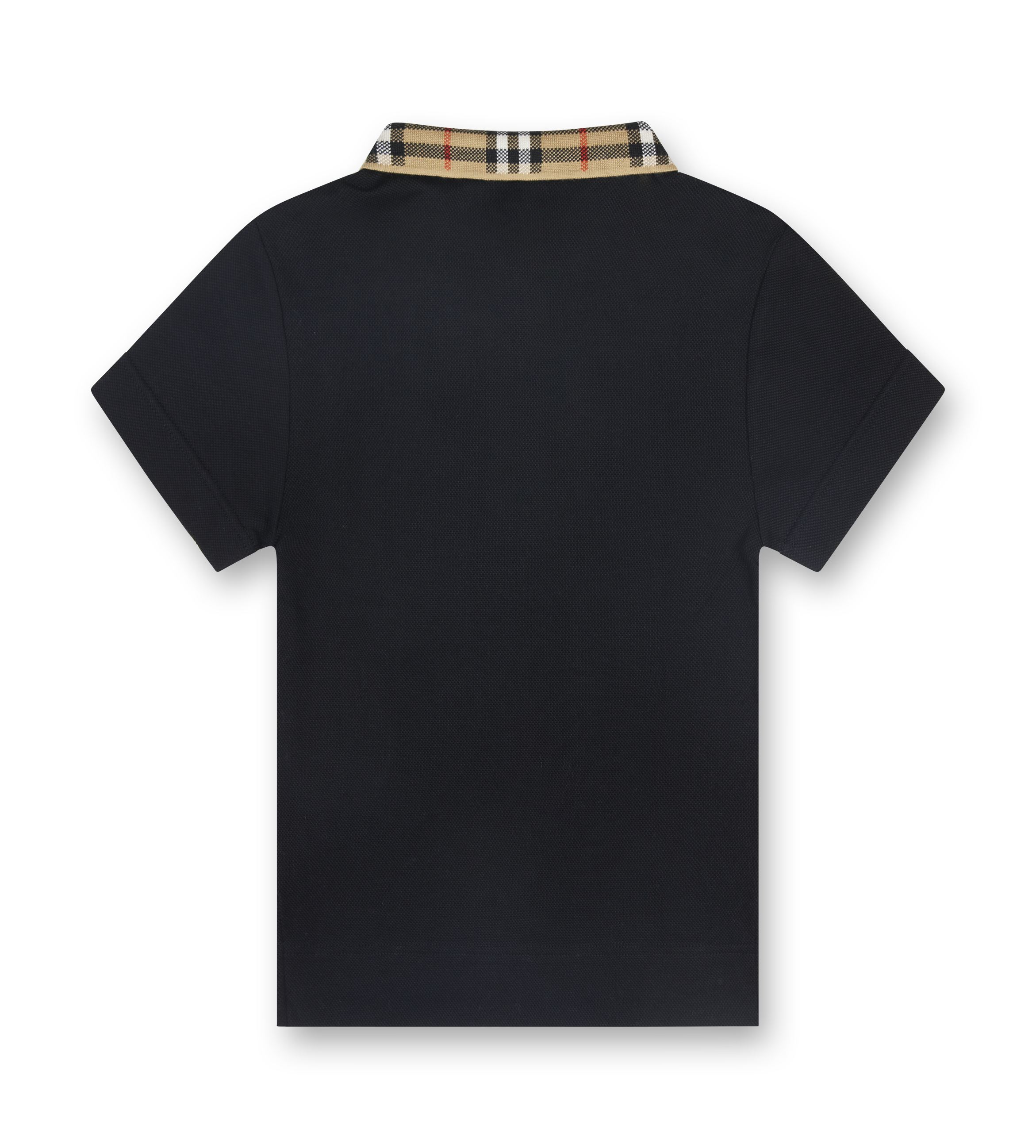 Burberry Johane Checked Collar Polo Shirt in Black (Kids)